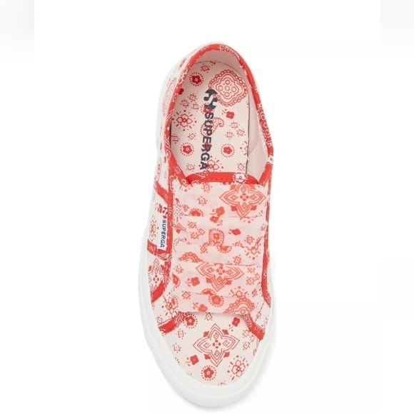 Superga Bandana Mix Sneakers Pink and Red NWT - Picture 3 of 13
